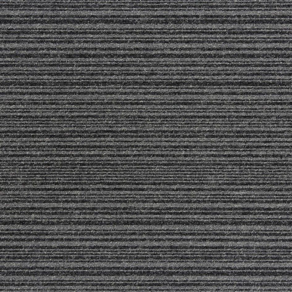 Burmatex Go To Heavy Contract Carpet Tiles Coal Grey Stripe 21902