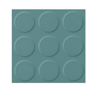Polyflor Saarfloor Noppe Rubber Stud Tile Limestone Green013