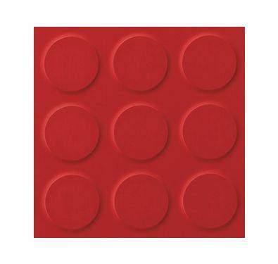 Polyflor Saarfloor Noppe Rubber Stud Tile Warm Red 012