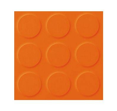 Polyflor Saarfloor Noppe Rubber Stud Tile Orange 010