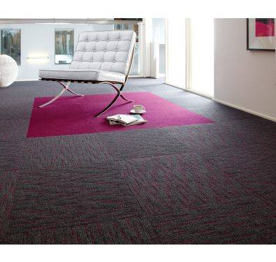 Heckmondwike Array Carpet Tile Array Fuchsia 50 X 50 cm