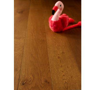 Flooring Hut Smoked Stain Brushed & UV Oiled French Oak 20/6 190mm 1900mm Engineered Wood