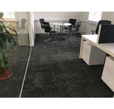 Heckmondwike Odyssey Carpet Tile Graphite 50 X 50 cm