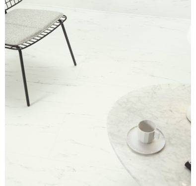 Quick Step Vinyl Luxury Tile Alpha Oro Base Marble Carrara White AVSTT40136