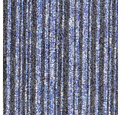 Flooring Hut Peerless Carpet Tile Medium Blue Stripe