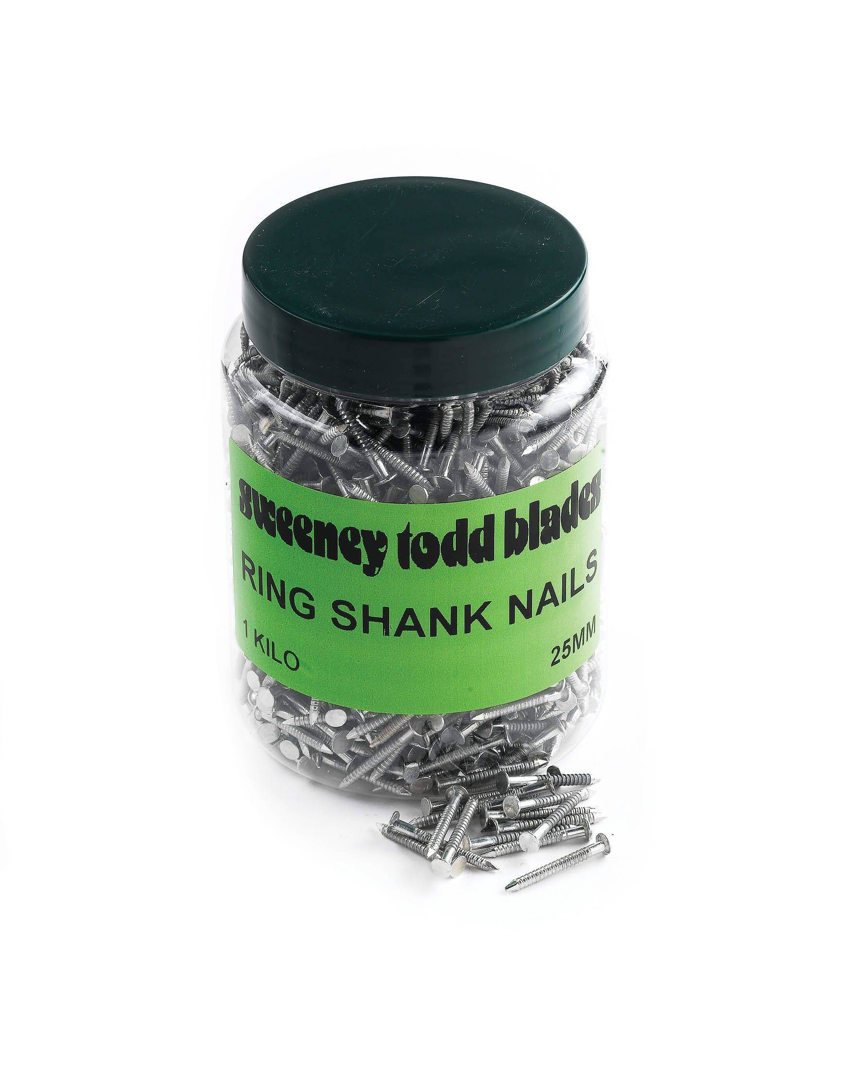 Ring Shank Nails 25mm 1kg Tub Cat No 10098