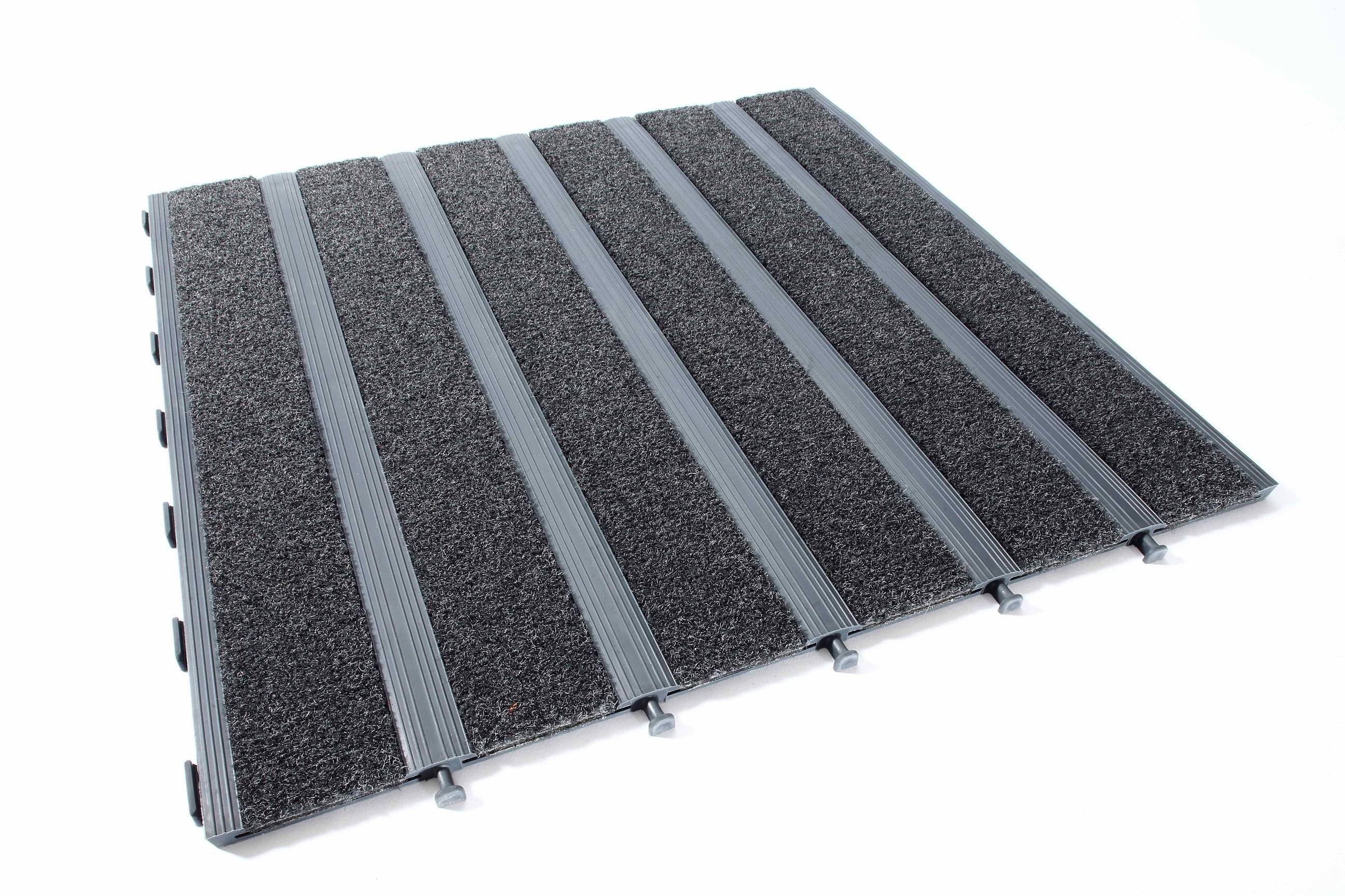 Paragon Entrack 50 Carpet Tile MW RIB Light Grey