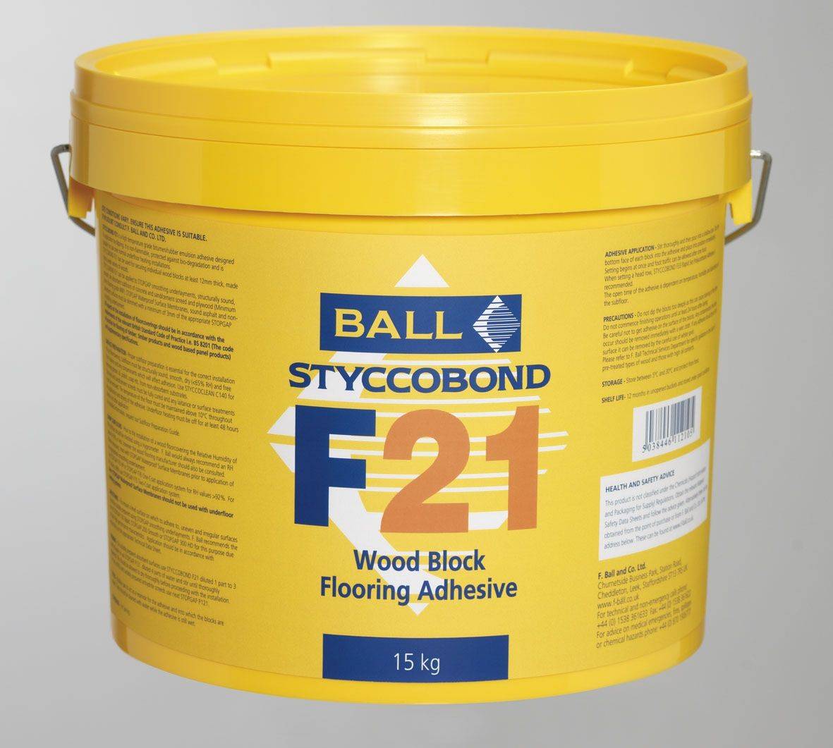 F Ball Styccobond F21 Wood Block Flooring Adhesive 15KG