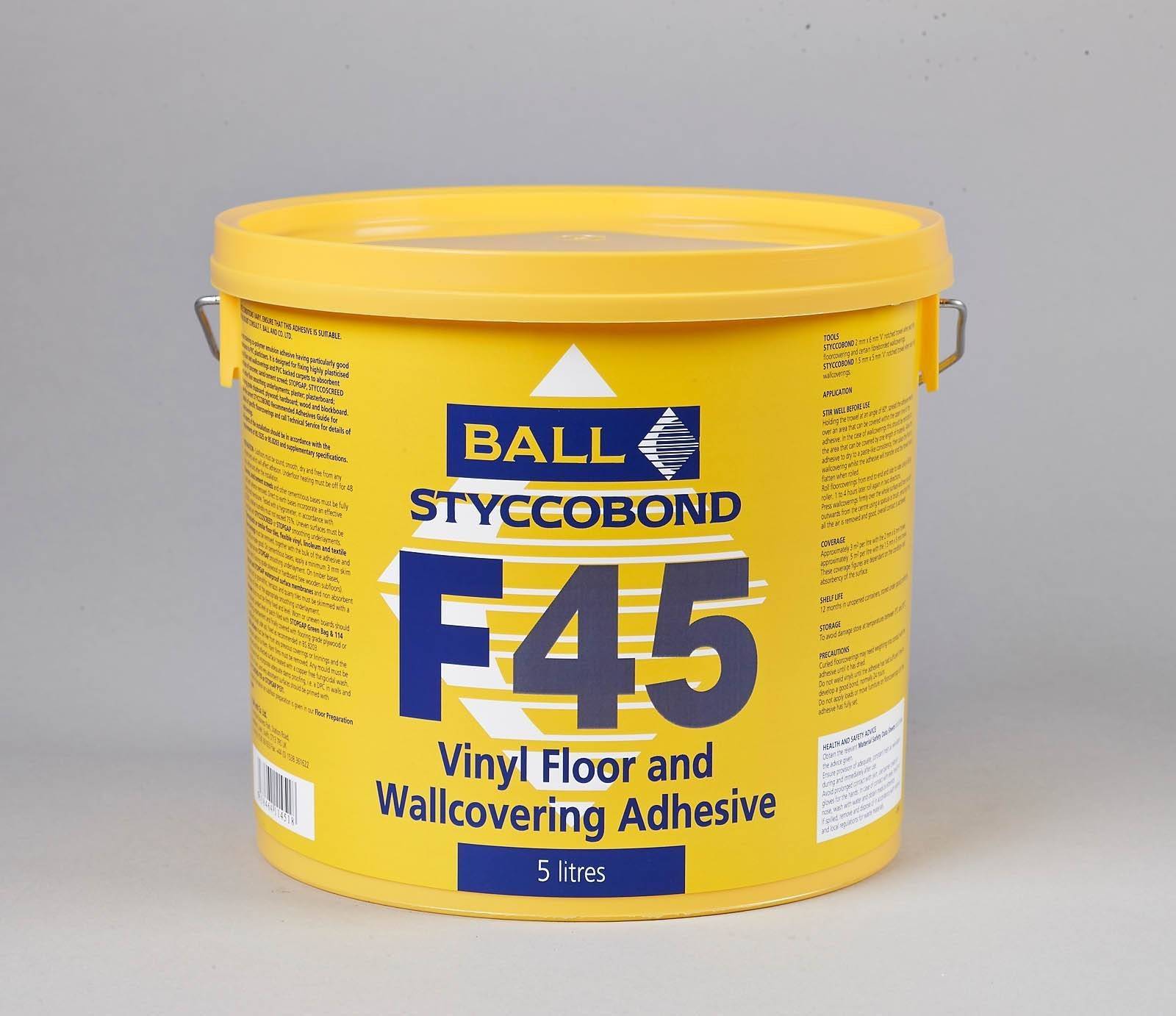F Ball Styccobond F45 Vinyl Flooring Adhesive 5L