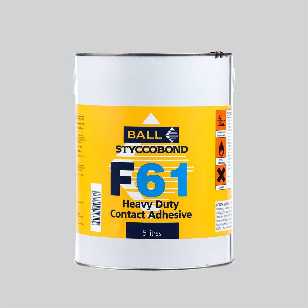 F Ball Styccobond F61 Heavy Duty Contact Adhesive 5L