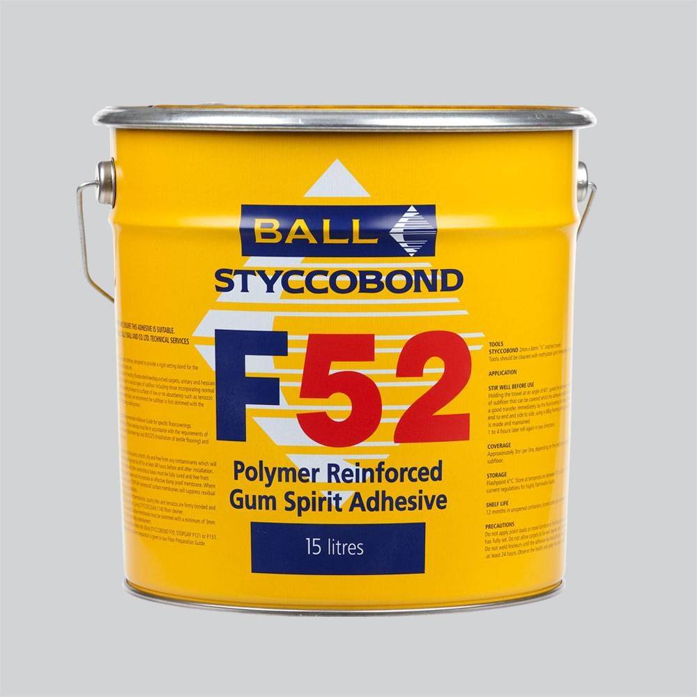 F Ball Styccobond F52 Polymer Reinforced Gum Spirit 15L