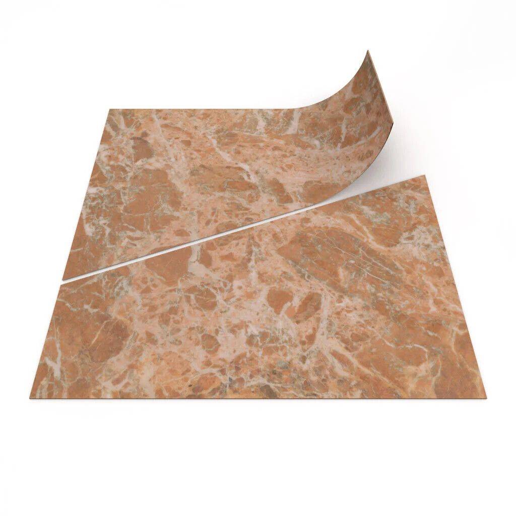 FORBO ALLURA MATERIAL PEACH MARBLE TRAPEZOID 63788DR7 50*50