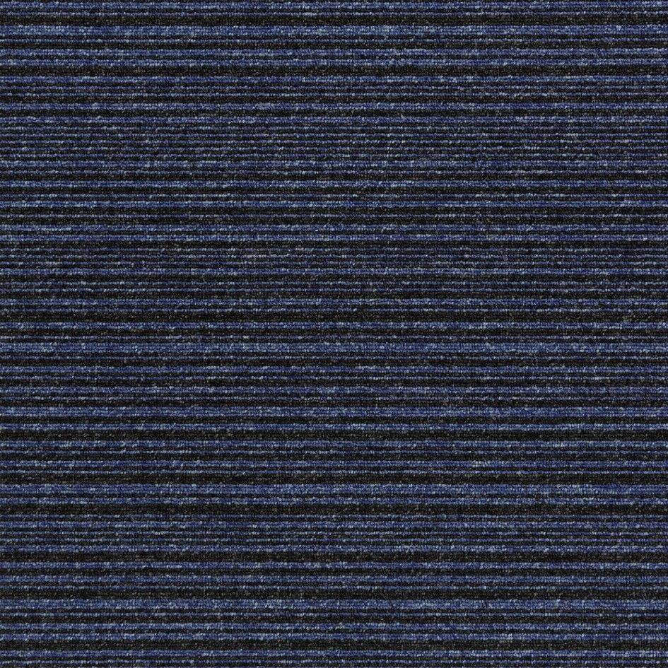 Burmatex Go To Heavy Contract Carpet Tiles Denim Blue Stripe 21907