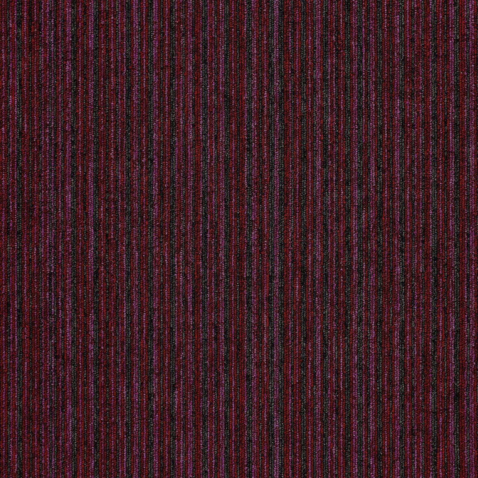 Burmatex Tivoli Heavy Contract Carpet Tiles Multiline Takutea Red 20713