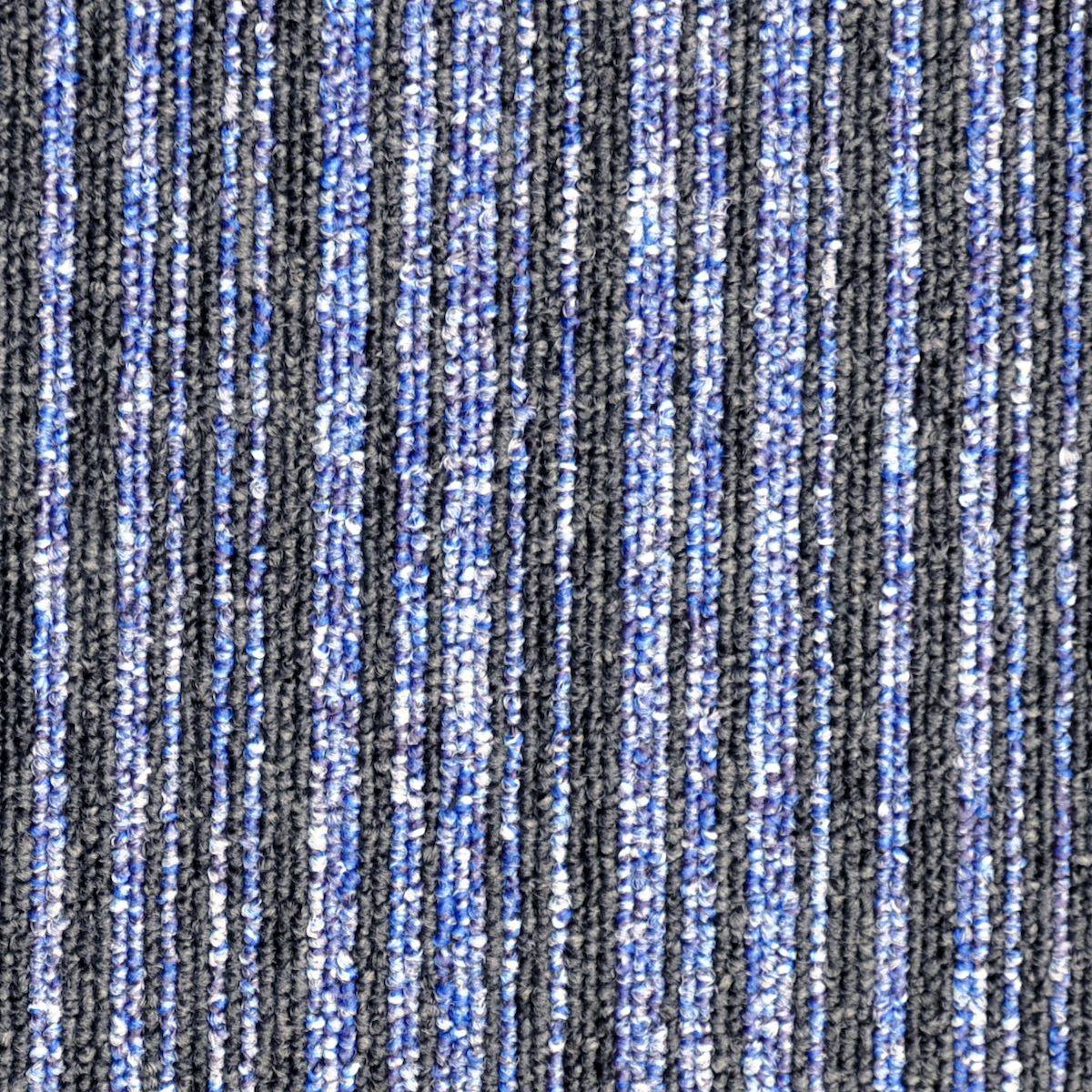 Flooring Hut Peerless Carpet Tile Medium Blue Stripe